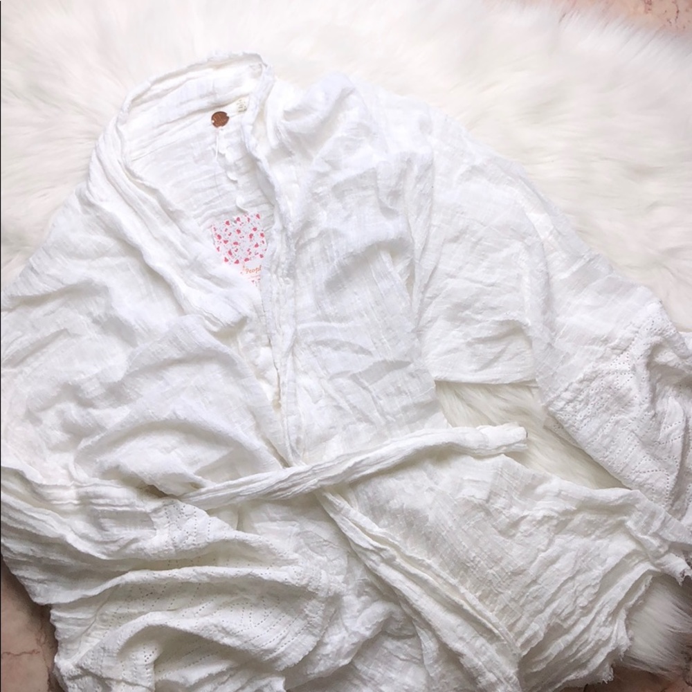 FREE PEOPLE ONE TIE WRAP KIMONO - Picture 2 of 4